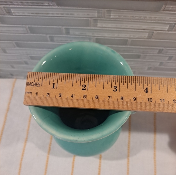 Aqua Blue CERAMIC Vase 6" - Picture 6 of 7